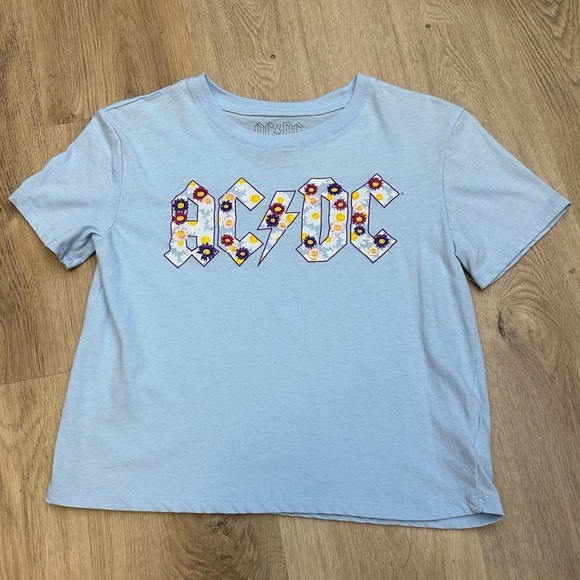 AC/DC Light Blue Graphic Tee - Picture 1 of 5